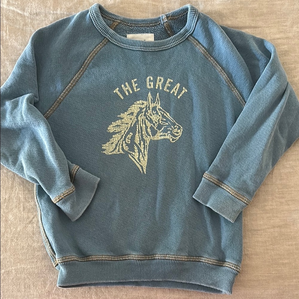 Blue Horse Graphic Sweatshirt